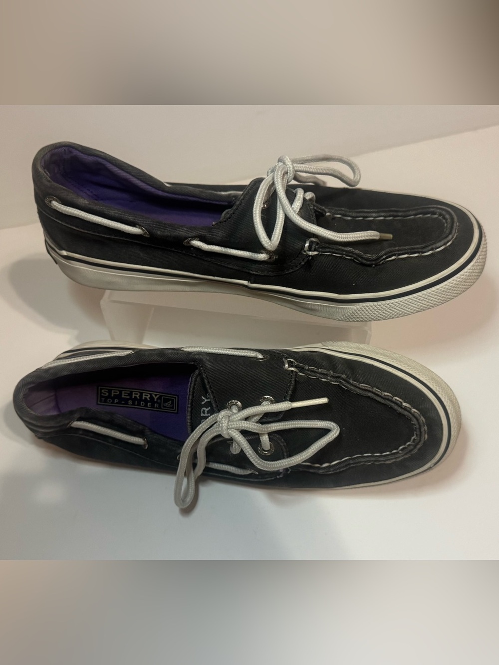 Sperry Dark Gray Canvas Shoes w/Laces; Sz 6.5 [MSRP $60]